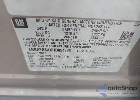 2017 Buick Envision Essence from USA, damaged, VIN LRBFXBSAXHD054383